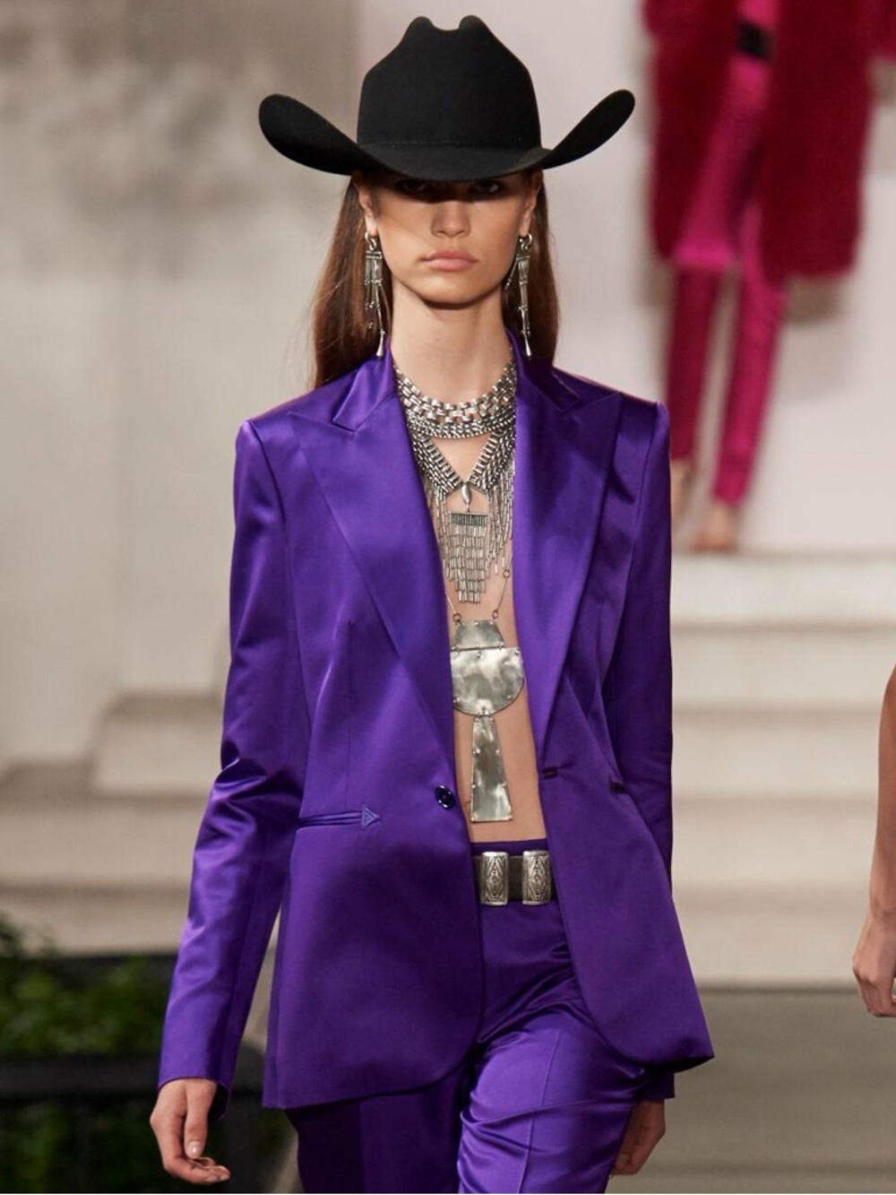 Ralph Lauren Purple Label Runway 2017 Women's Satin Silk Suit Jacket Size 6